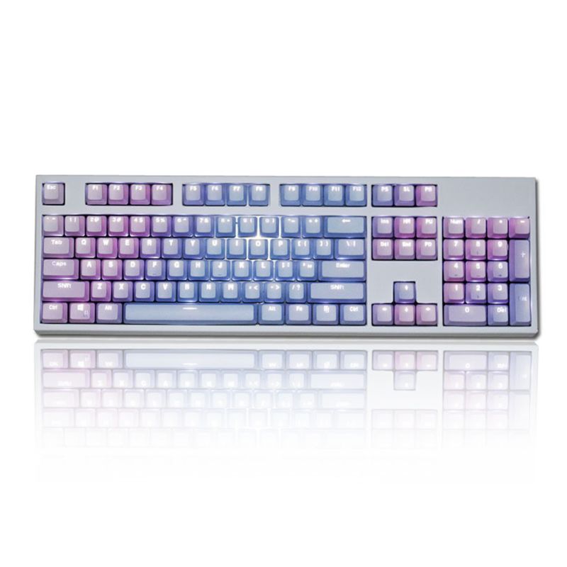PBT Keycap Set - 87 104 108 Keys - Transparent Legend - Double Shot - for Mechanical Keyboards: B Keycaps 104 keys
