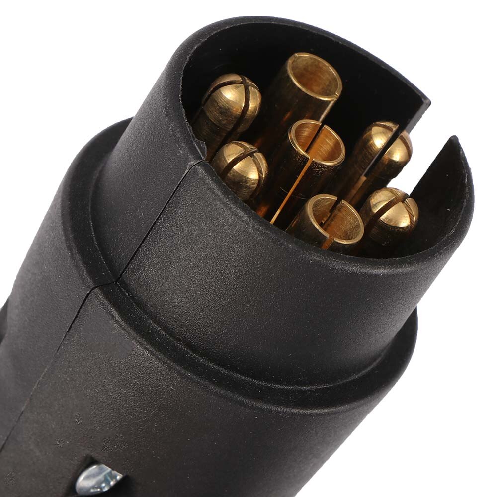 Car Accessories Trailer Wiring 12V 7-13 Pin Trailer Plug Socket With Spring Cable 2M Extension Cord Wiring Caravan Connectors