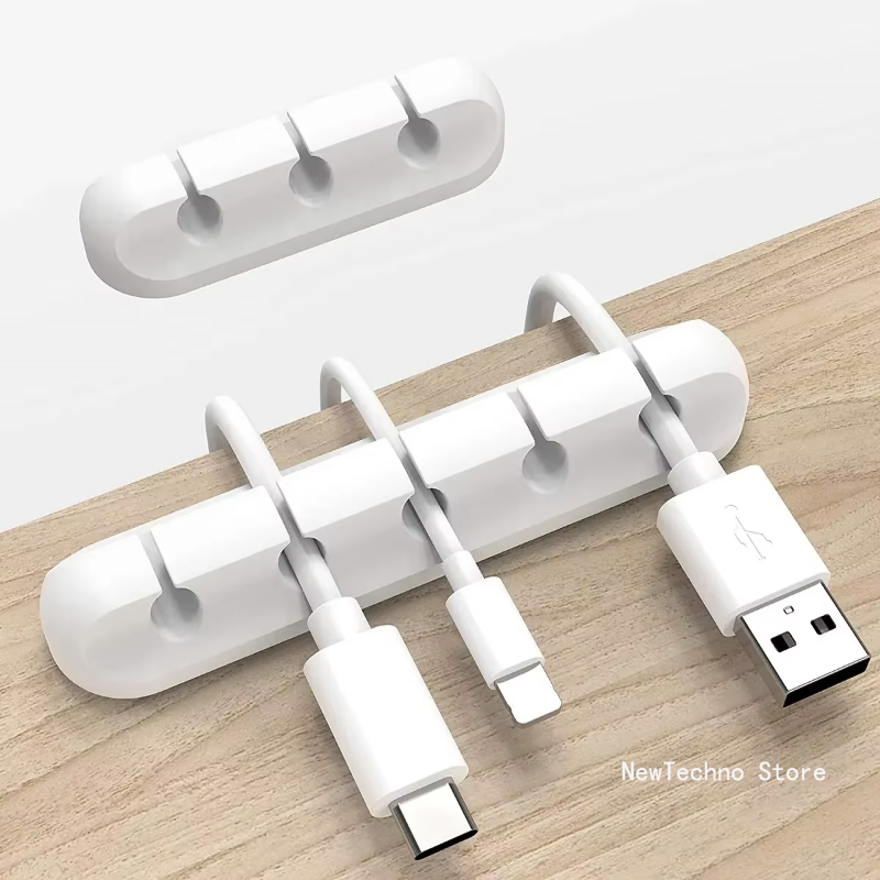 Cable Organizer Silicone USB Cable Winder Desktop Tidy Management Clips Cable Holder for Mouse Headphone Wire Organizer
