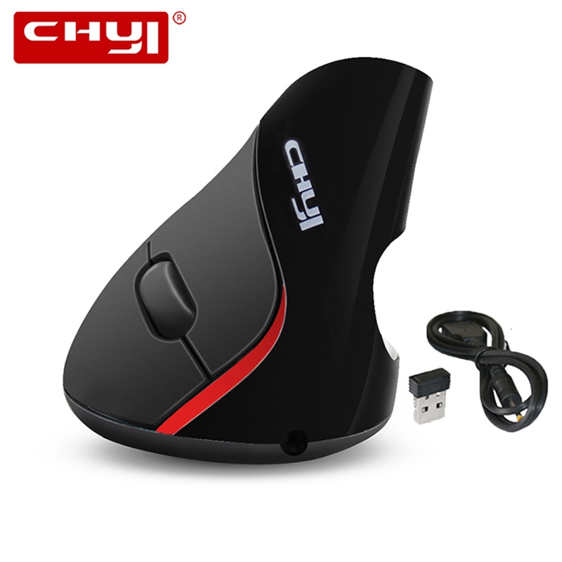 CHYI Wireless Vertical Mouse Ergonomic 1600DPI Optical Muase Rechargeable USB Computer Mice With Mouse Pad For Laptop Gamer PC