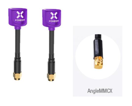 Foxeer 5,8G 3dBi TX RX RHCP Rund-polarisierte Omni FPV Antenne SMA RP-SMA Pilz Antenne: Purple Anglemmcx