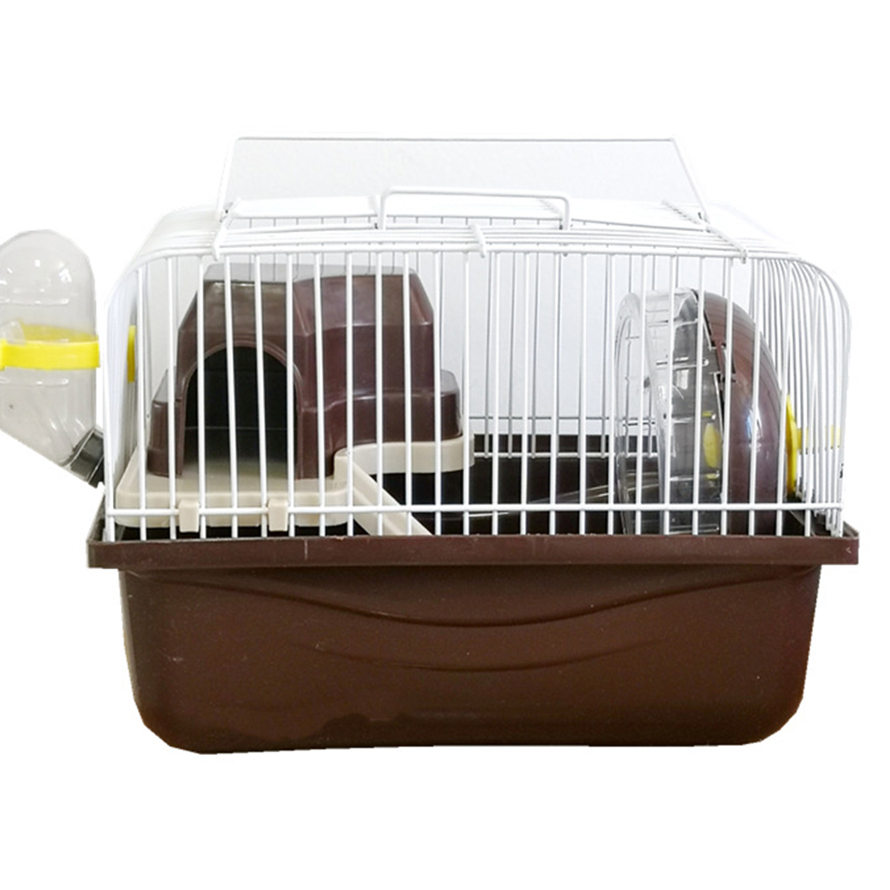 Double Cage à Hamster rose, fournitures de luxe, jouet, petite Cage de manège, châssis de couleur: Brown