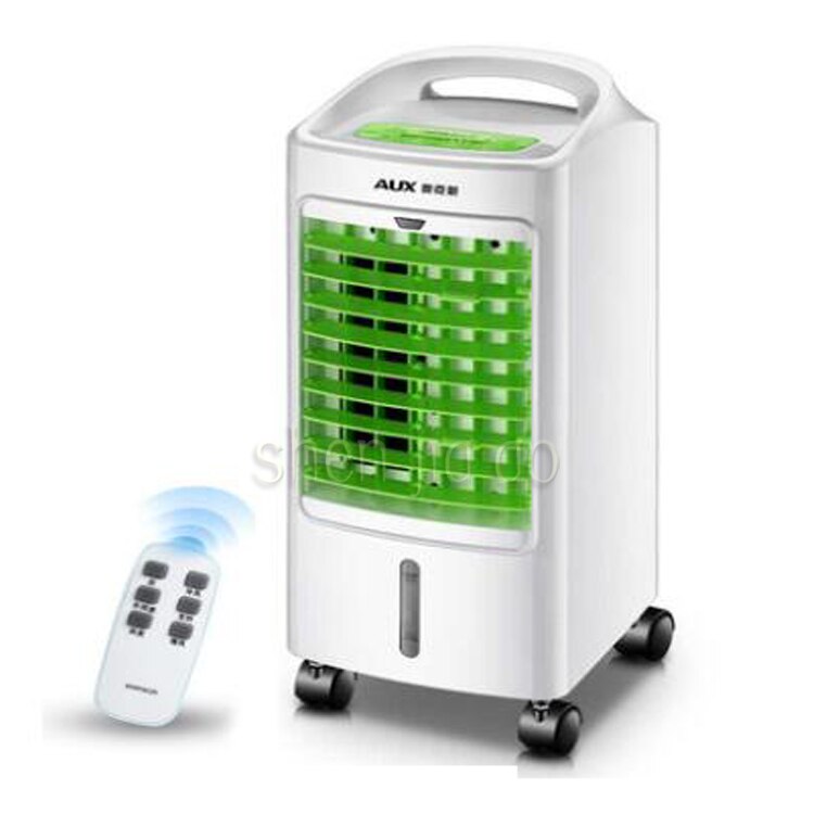 Household air conditioning fan single cold, mechanical small air conditioning FLS-120LR Household air conditioning fan 220v 1PC: Remote control green