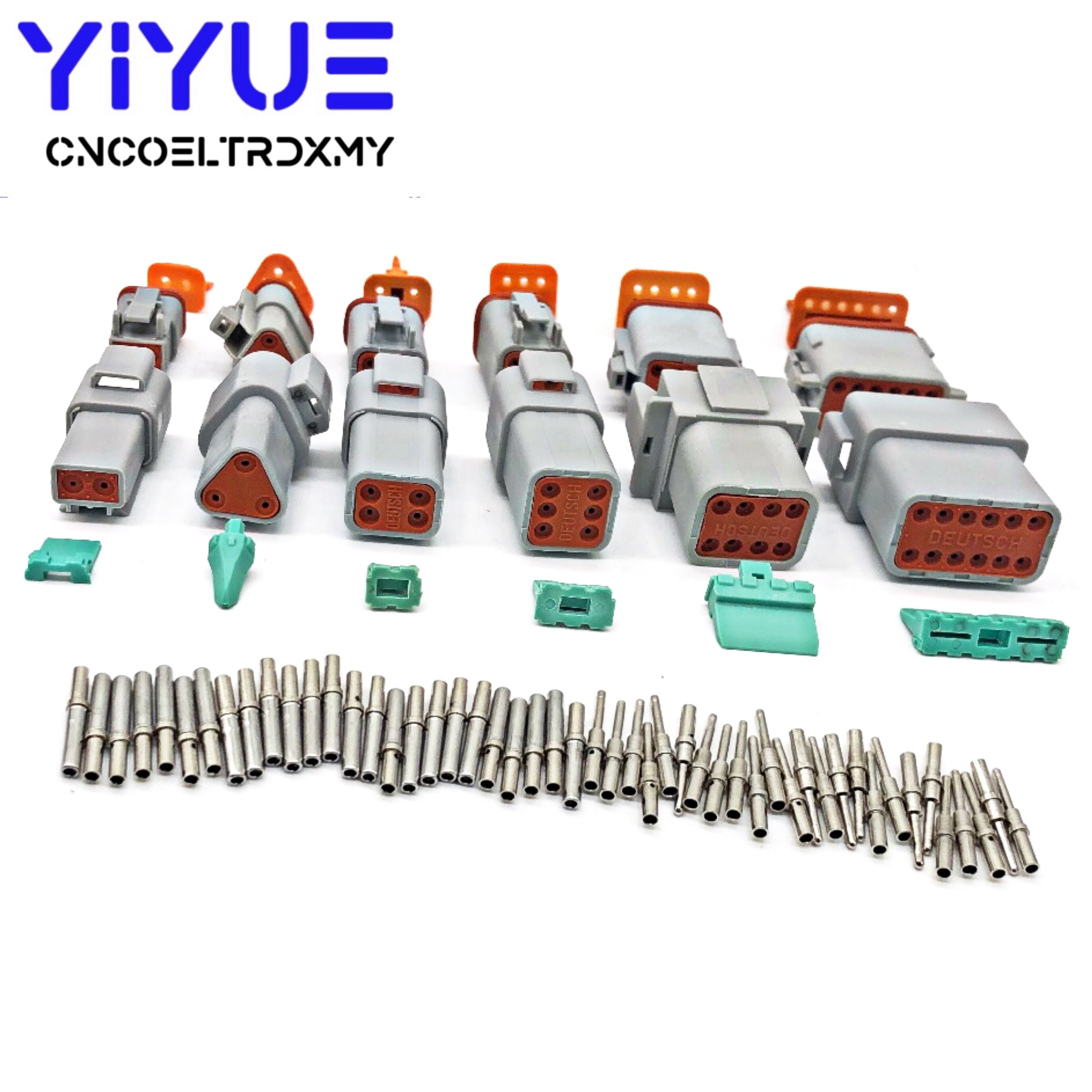 Deutsch DT 2-12 mit Solide Pins Wasserdichte Elektrische Draht Stecker stecker Kit DT06/DT04 2/3/4/6/8/12 Pin 22-16AWG
