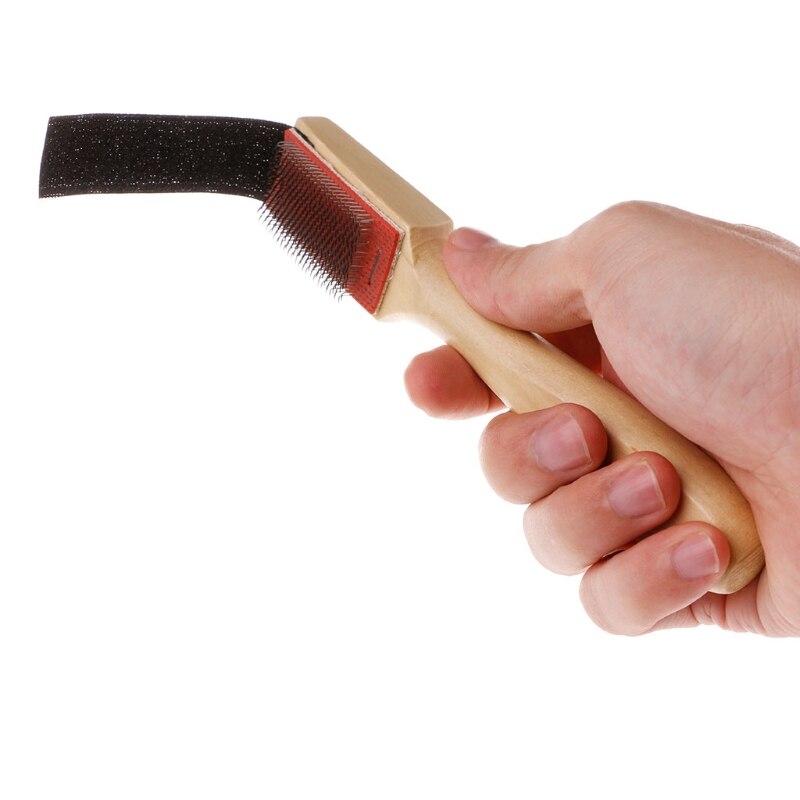 Schoen Borstel Hout Suede Zool Draad Cleaners Dans Schoenen Borstel Voor Schoeisel Dans Schoen Stalen Borstel Lang Handvat 17cm X 2.8Cm