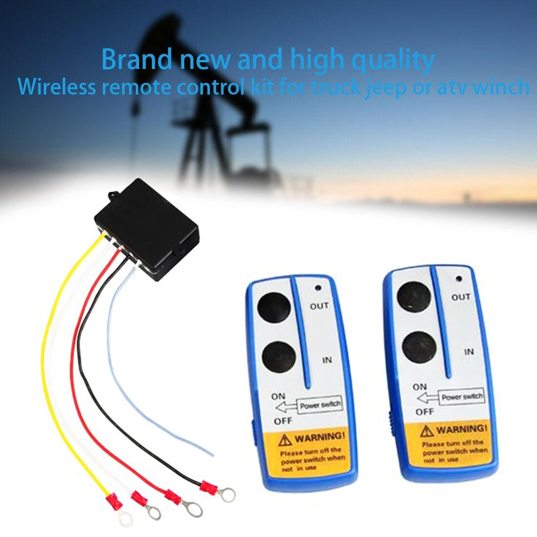 12V Car Wireless Winch Remote Control Car Smart Winch Wireless Remote Control Switch Set For ATV UTV Quad SUV Jeep Car Dual Swit