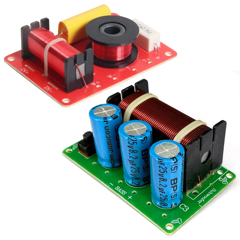 2 pcs speaker crossover 2 way high-low 8 ohm frequency divider 130w &amp; 200w