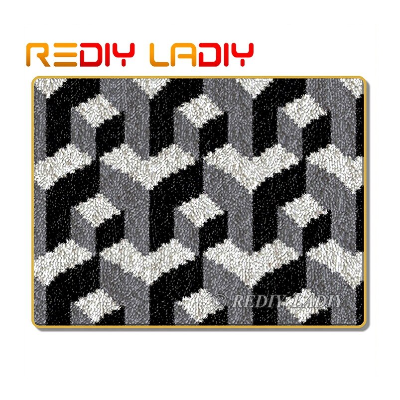 Latch Hook Rug Kits Make Your Own Rug Wild Animals Crocheting Cushion DIY Carpet Rug Acrylic Yarn Printed Canvas Hobby & Crafts: ZD417