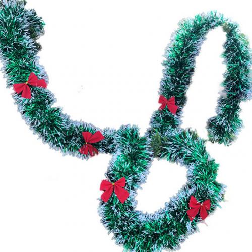 Gratis shippimh 200cm julesløjfer bolde guirlande træ ornament mall bar fest forsyninger: Sløjfegrønt
