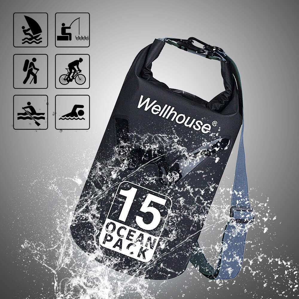 Outdoor Waterproof Shoulder Bag Dry Sack for Drifting Boating Floating Kayaking Beach water proof bag