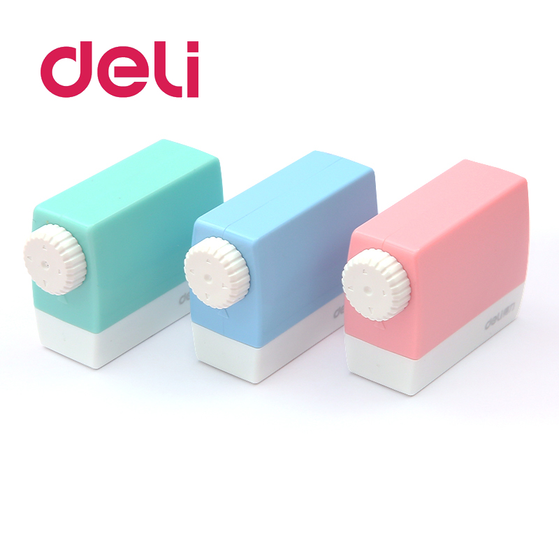 Deli-sacapuntas grueso ajustable para niños, artículos de papelería de plástico para Emociones creativas, trazador de bocetos, 1 Uds.