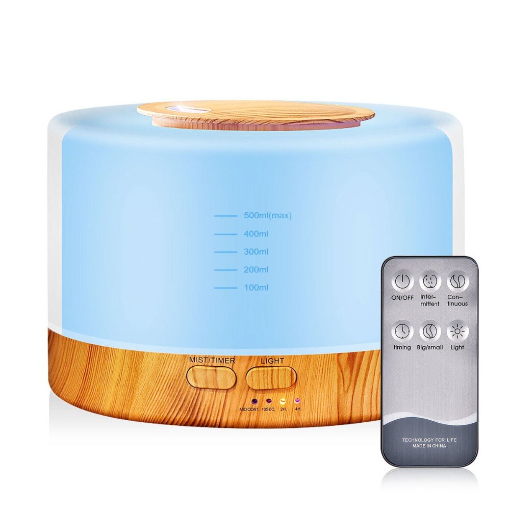 300Ml Aromatherapie Diffuser Luchtbevochtiger Met Led Nachtlampje Voor Thuis Kamer Ultrasone Cool Mist Aroma Essentiële Olie Diffuser: wood