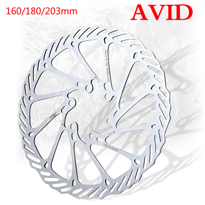 Rotor de freno de disco AVID 160mm 180mm 203mm Rotores de freno hidráulico disipación de calor Rotor de bicicleta de montaña de carretera compatible con Shimano SRAM