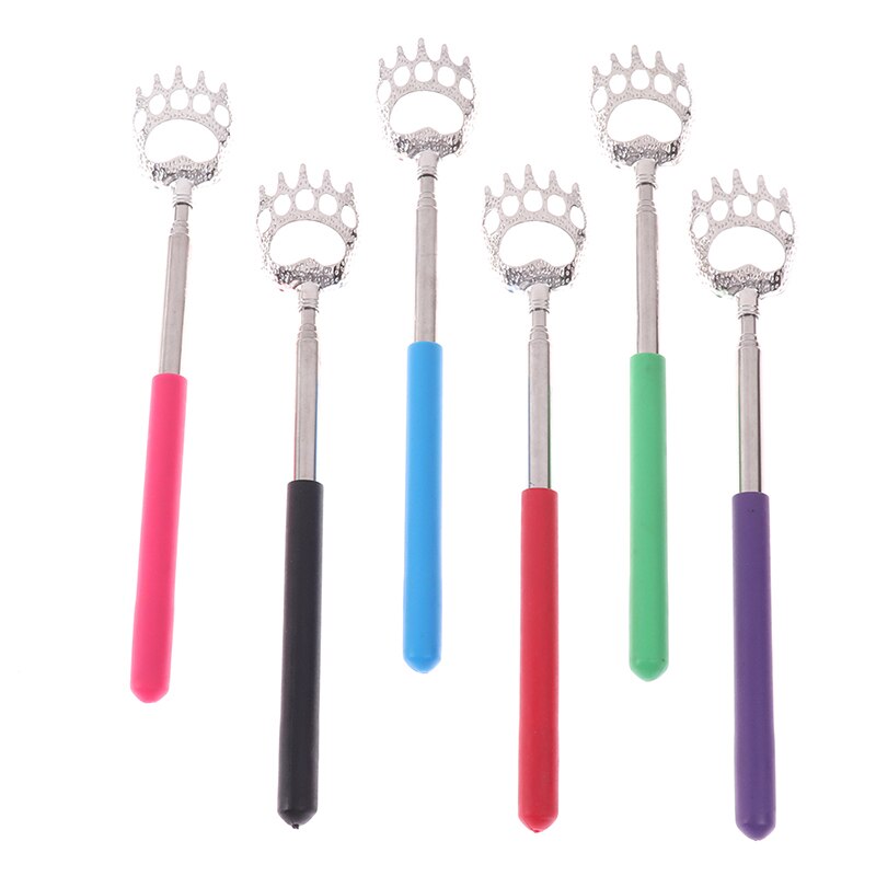 Handy Retractable Hand Grip Five-tooth Soft Massage Tools Back Scratcher Scratching Device For Elderly Hand Grip Relieve Itch