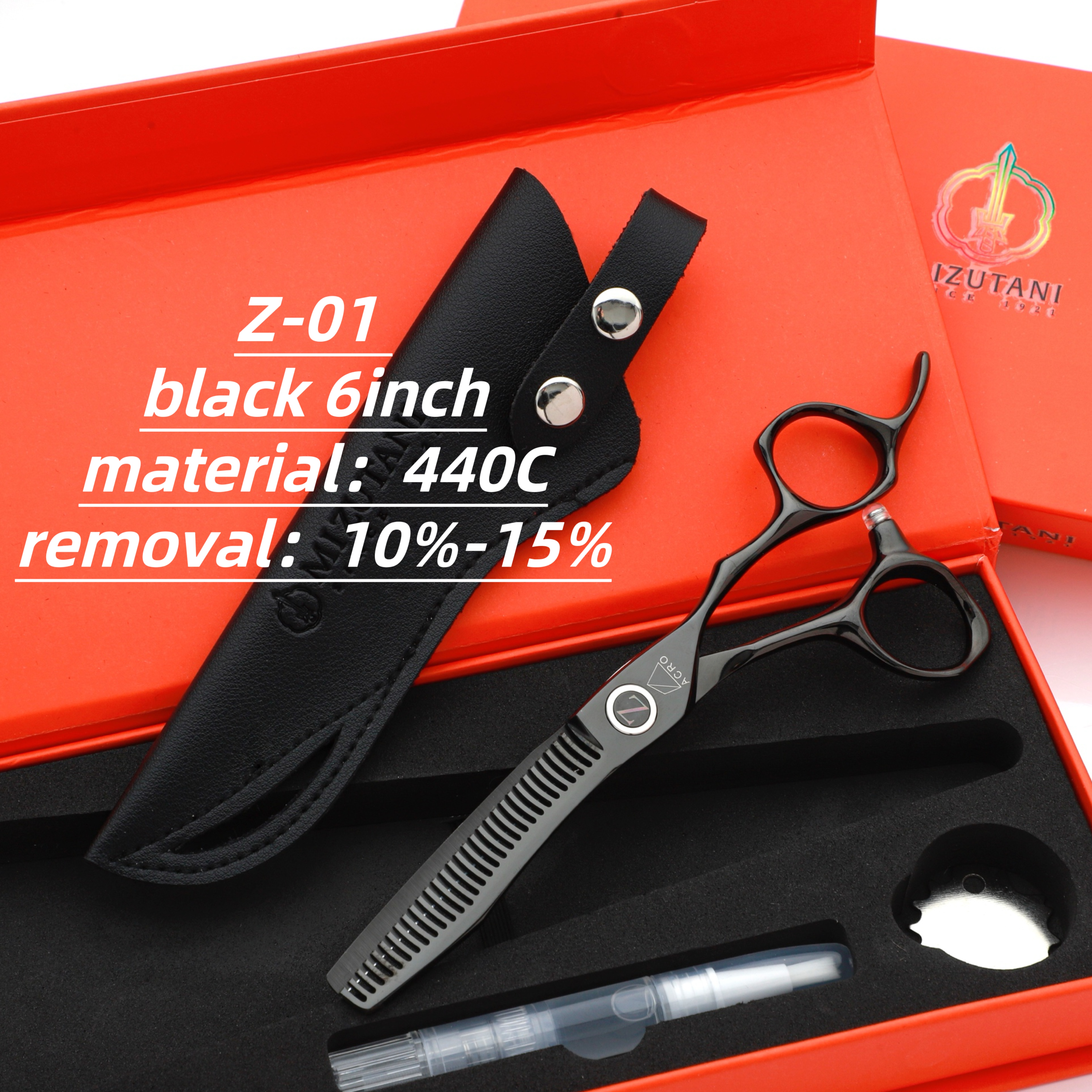 Kappersschaar 6 inch zwart schaar materiaal haarschaar kapperszaak kappersschaar gereedschap: Hemelsblauw