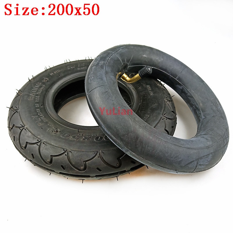 4 options 200x50 hors pneu de route pour rasoir, dauphin Scooter électrique réaménagement accessoires 8 pouces pneu pneumatique antidérapant: B