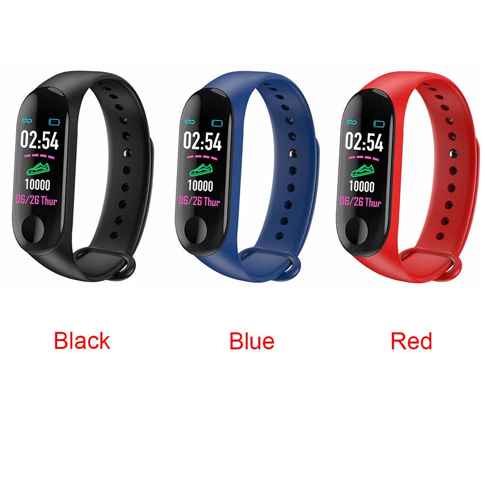 Pulsmätare smart klocka armband vattentätt armband sport stegräknare hälsa blodtryck fitness tracker smartband