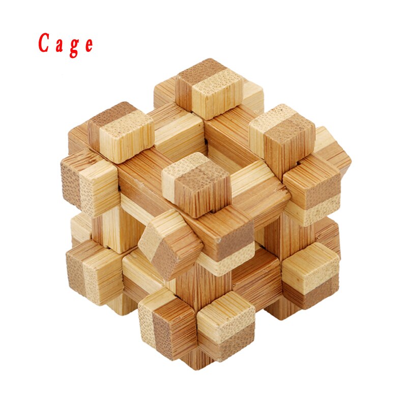 IQ Brain Teaser Wooden Interlocking Burr 3D Puzzles Game Toy Intellectual Educational For Adults Kids: 10