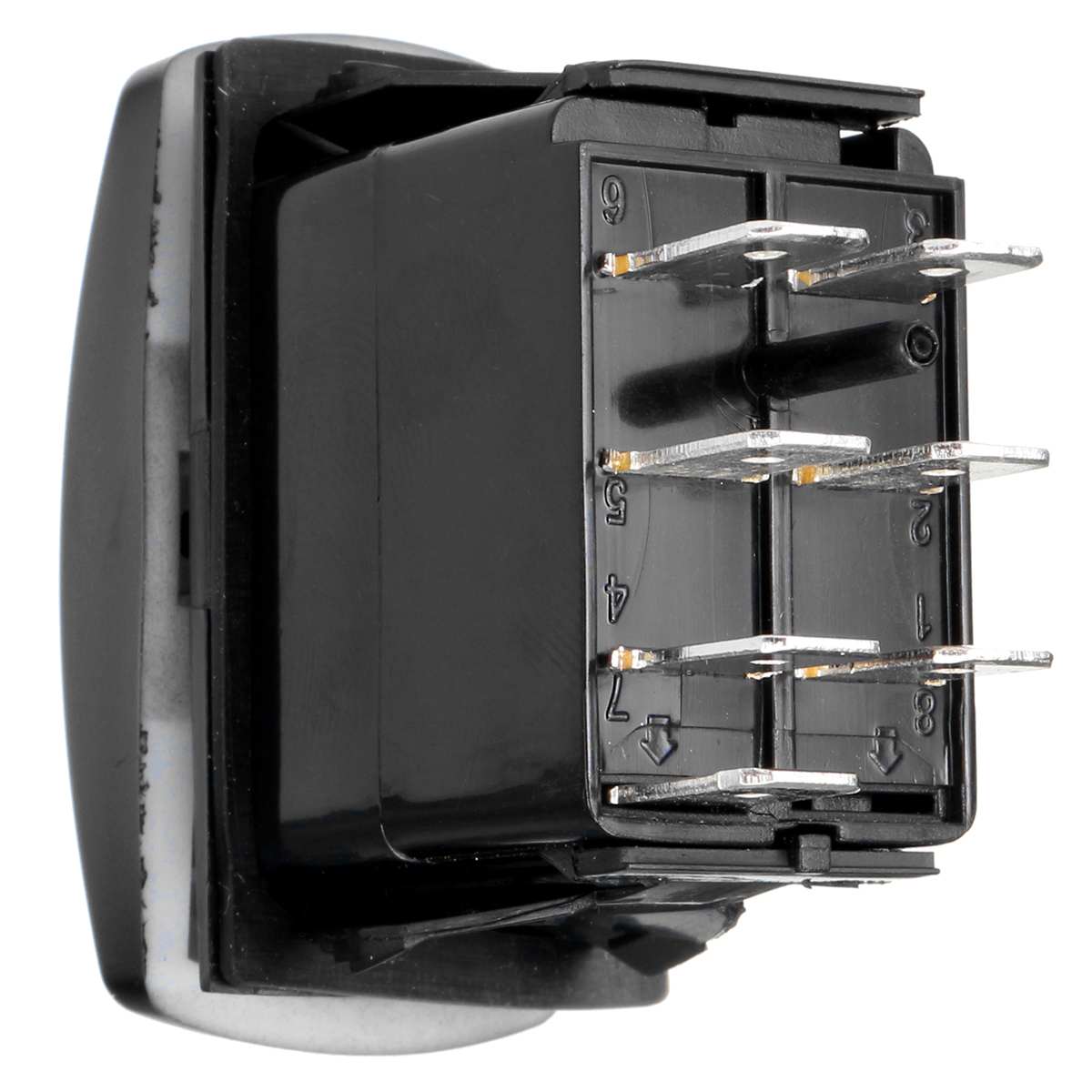 Universal Car 12V 7 Pins FRONT CAMERA REAR CAMERA Switch LED DPDT ON-OFF-ON Rocker Switches RV Boat