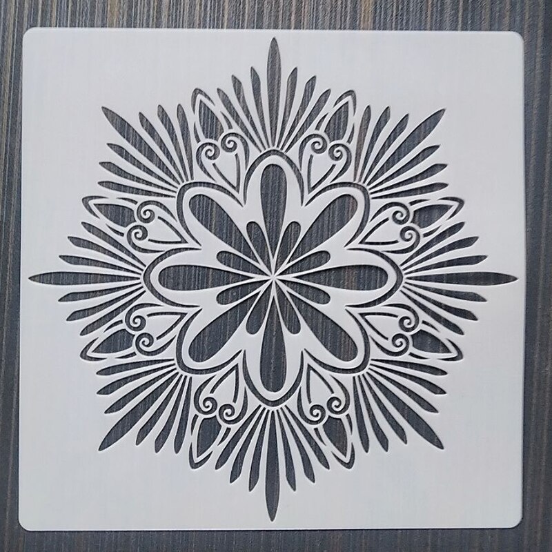 30*30cm geometriska mandala gör det själv lager stenciler väggmålning möbler scrapbook färgläggning prägling album dekorativ mall