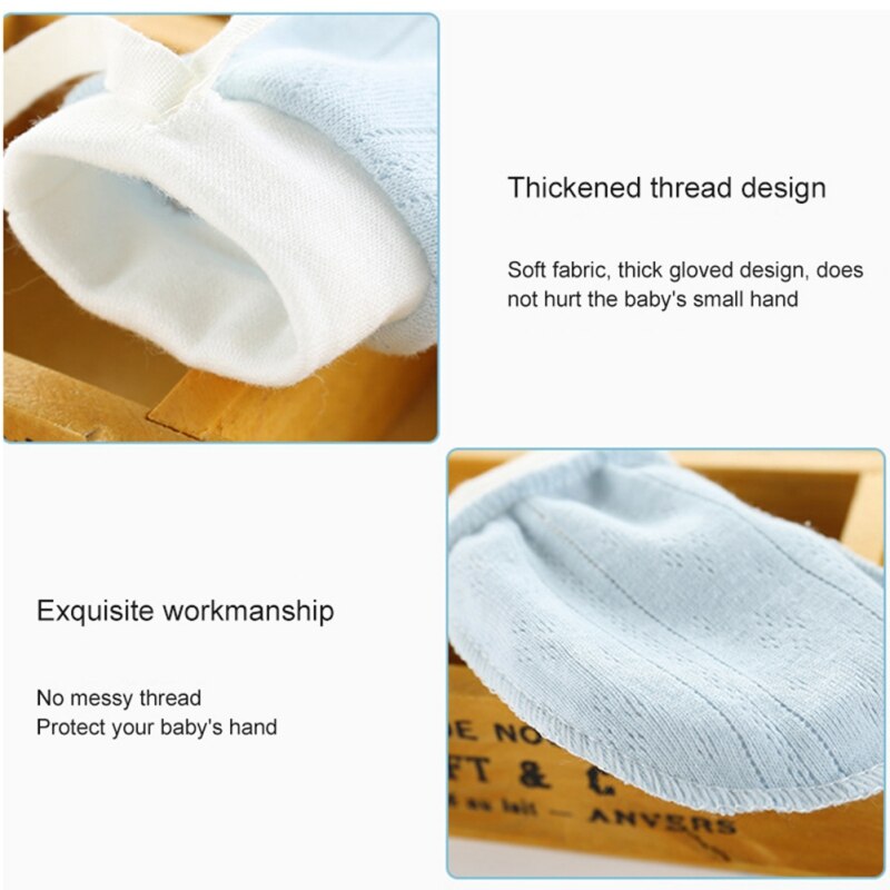 Newborn Baby Cute Anti-grab Mittens Hand Warmer Winter Thicken Warm Fleece Boys Girls Mittens Soft Rope Gloves