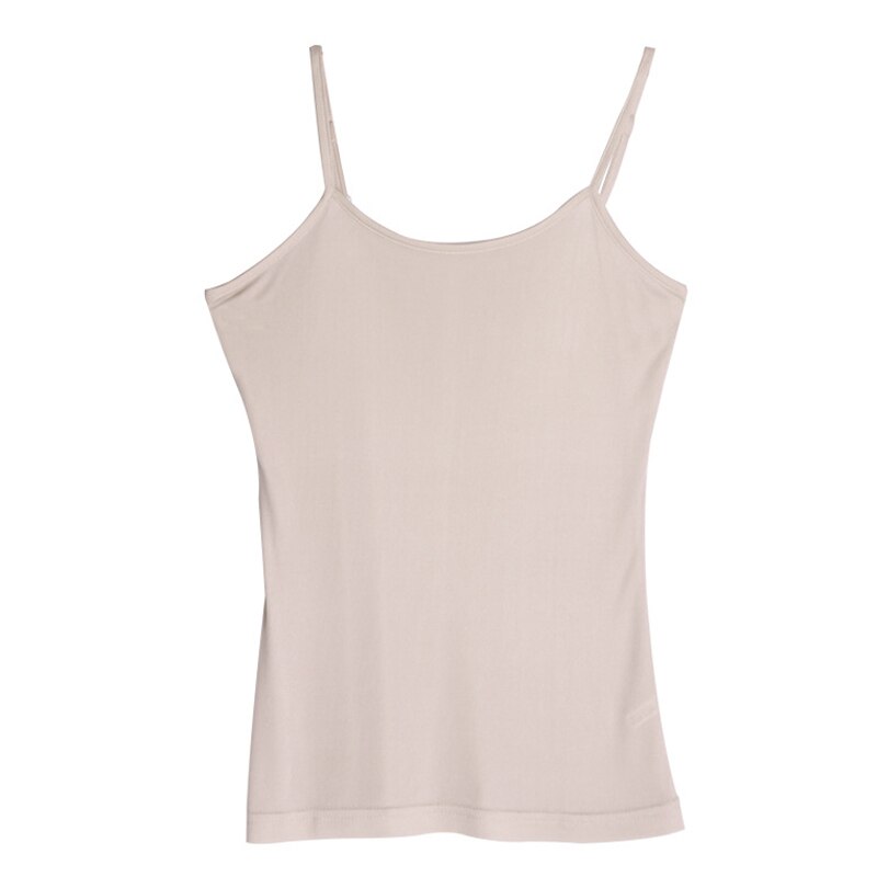Camisole en soie Pure pour femmes, débardeur à col licou, décontracté, couleur unie, noir, blanc