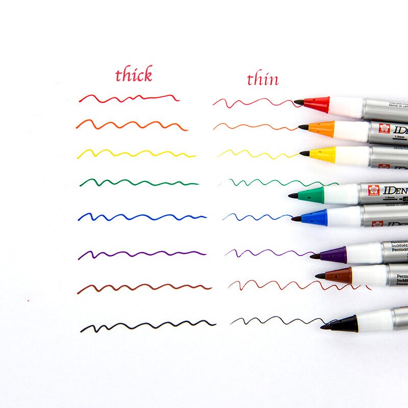 8 couleurs japonais Sakura marqueur stylo brosse double tête CD papier tableau blanc dessin Fineliner croquis stylos Art papeterie fournitures