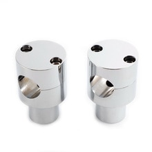 Elevador de manillar recto de subida de 2 ", abrazadera de montaje de Estilo Redondo, ajustador para manillar Universal de 22mm, 25mm, 7/8" y 1"