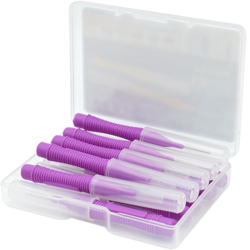 Mondverzorging Push-Pull Interdentale Borstels Orthodontische Draad Tandenborstel Geïmporteerd Kaliber 0.4-1.0Mm Gratis Shippingbox Borstels: Zilver