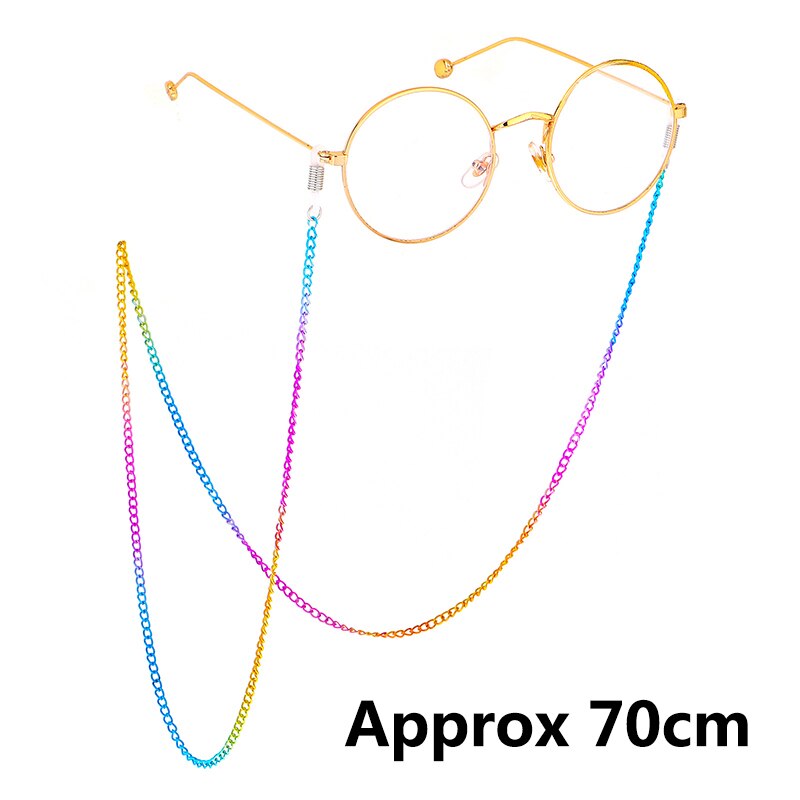 1pcs Eyeglass Strap Reading Glasses Hanging Chain Sunglasses Spectacles Holder Neck Cord Glasses Slip Metal Chain: 9