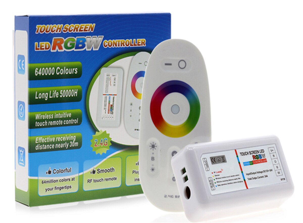 Touch Screen LED RGB/RGBW Controller 2.4G Draadloze DC12-24V Touch RF Afstandsbediening Voor RGB/RGBW LED strip: RGBW