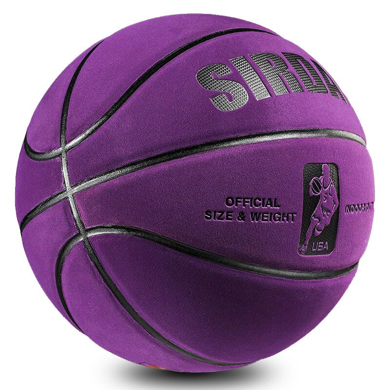 Palla in microfibra da basket antiscivolo da esterno impermeabile per interni e 7 pallacanestro professionale #7 resistente all&#39;usura taglia morbida 7 We: Purple