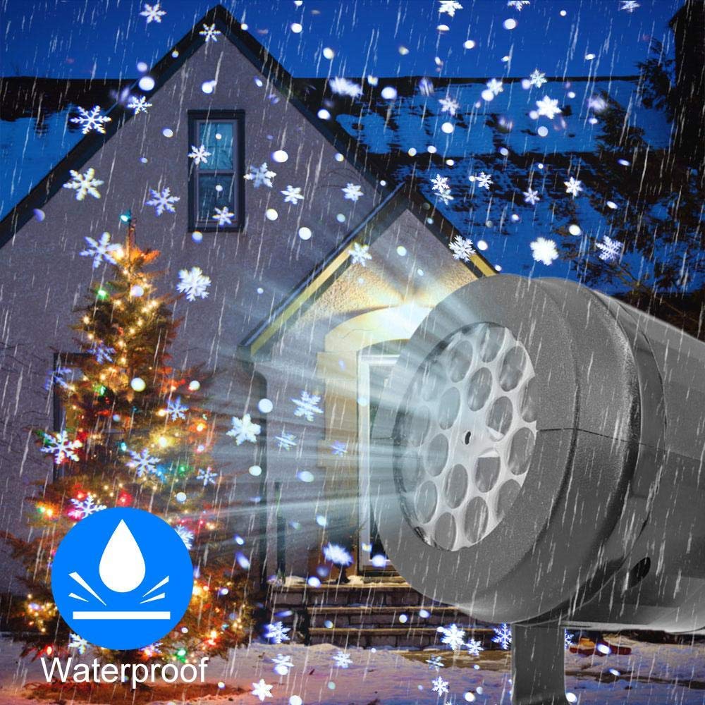 LED Bühne Lichter LED schneeflocke licht weiß Schneesturm projektor Weihnachten atmosphäbetreffend familie Party spezielle lampe