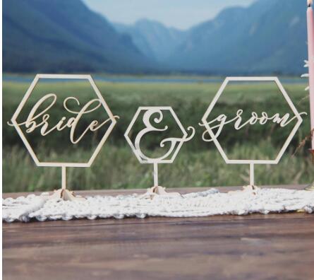 Sweetheart table decor, Bride and Groom Sign, Wedding decor, Wedding sign, Rustic wedding decor, Wedding: no4 / 10cm