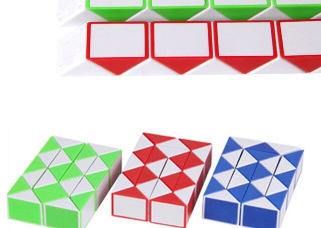 Huilong freundlicher Puzzle Spielzeug Würfel Intelligenz Vielzahl Magie Spielzeug freundlicher Spielzeug Spaß Spielzeug 24 Segmente Puzzle Würfel: Platz zufällig Farbe