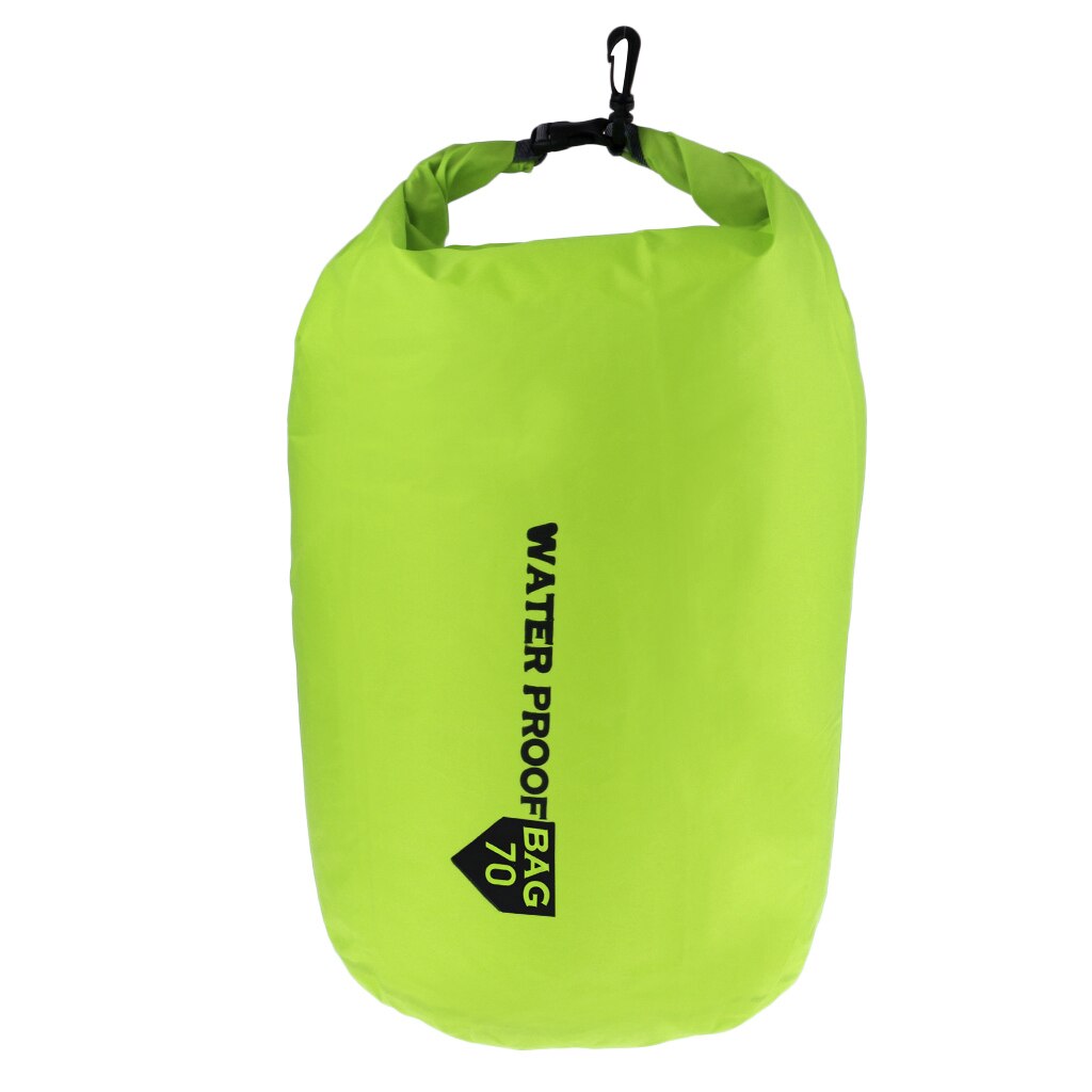 Bolsa seca impermeable flotante de 10L/20L/40L/70L para actividades al aire libre canotaje Kayak Pesca natación y Camping mantener seco saco: Light Green 70L