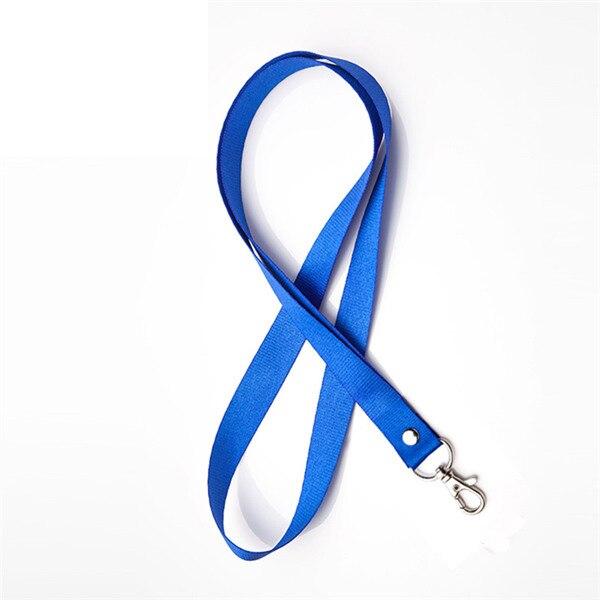 Badge Holder Lanyard 46CM Candy Color Lanyard for Name Tag ID Card Exhibition Card Holder Badge Holder Office and School Supplie: blue