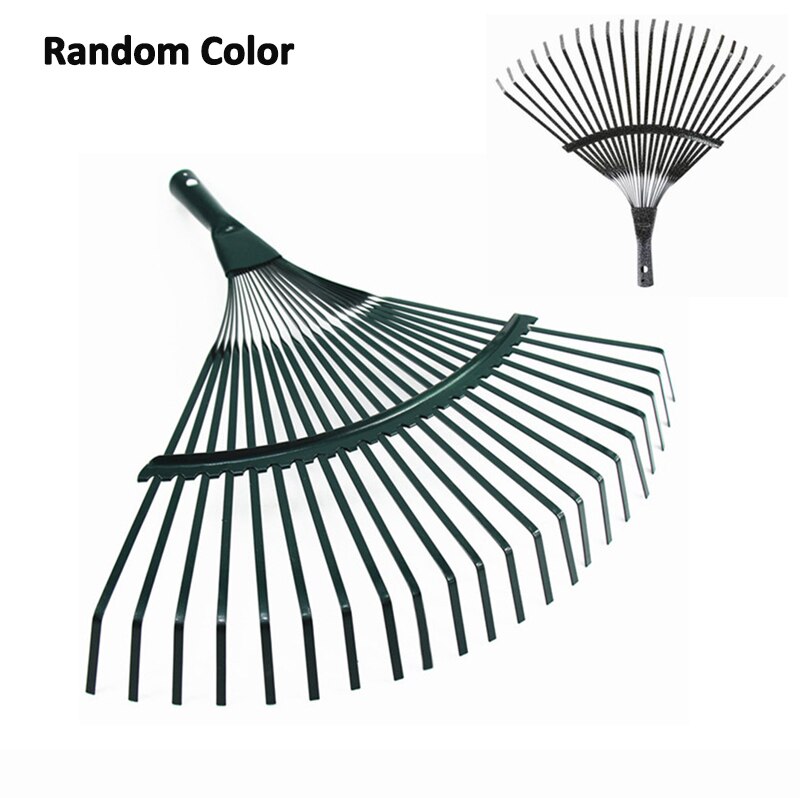 Realmote 22 Toothed lron Rake Dead Leaf Rake Steel Wire Garden Rake Gardening Agriculture Tools