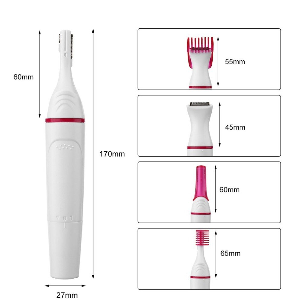 5 in 1 Multifunktions Frauen Haar Entfernung Elektrische Gestaltung Weibliche Rasieren Maschine Mini Rasierer Trimmer Razor für Augenbraue Unterarm