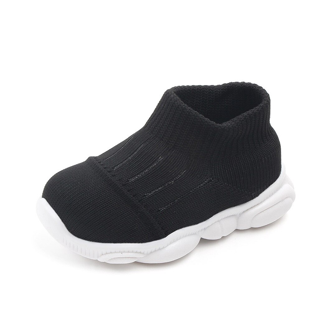 Baskets à maille rayée pour bébés filles | Chaussures de Sport Run décontracté pour bébés filles et garçons,: Black / 5