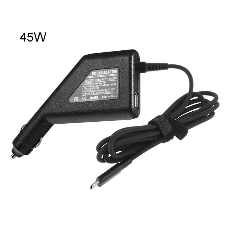 Universal- 2in1 Laptop Typ-C 45W 65W PD Auto Schnell Ladegerät QC 3,0 USB Energie Adapter für praktisch Tablette Notizbuch praktisch: 45W