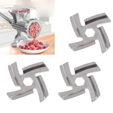 3 Stks/set Type 5 Mincer Mes Rvs Anti Roest 4 Blade Hexagon Gat Vleesmolen Onderdelen Past U1JE
