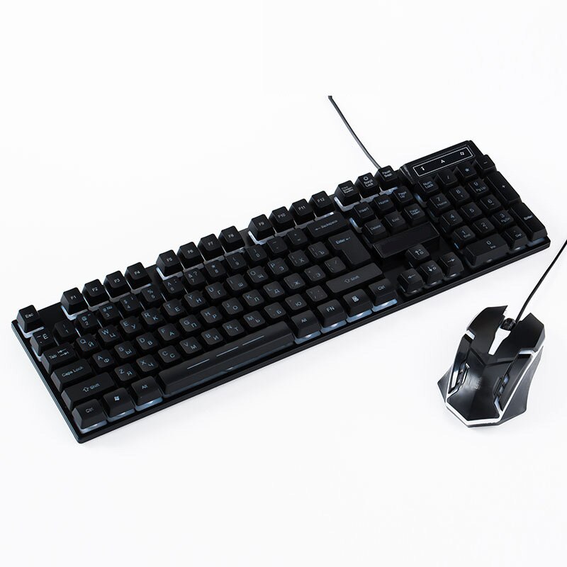 PC Gamer Gaming Keyboard Mouse For Computers Accessories Backlit Leds Russian Mechanical RGB Azerty Keyboard Kit Gamers Clavier
