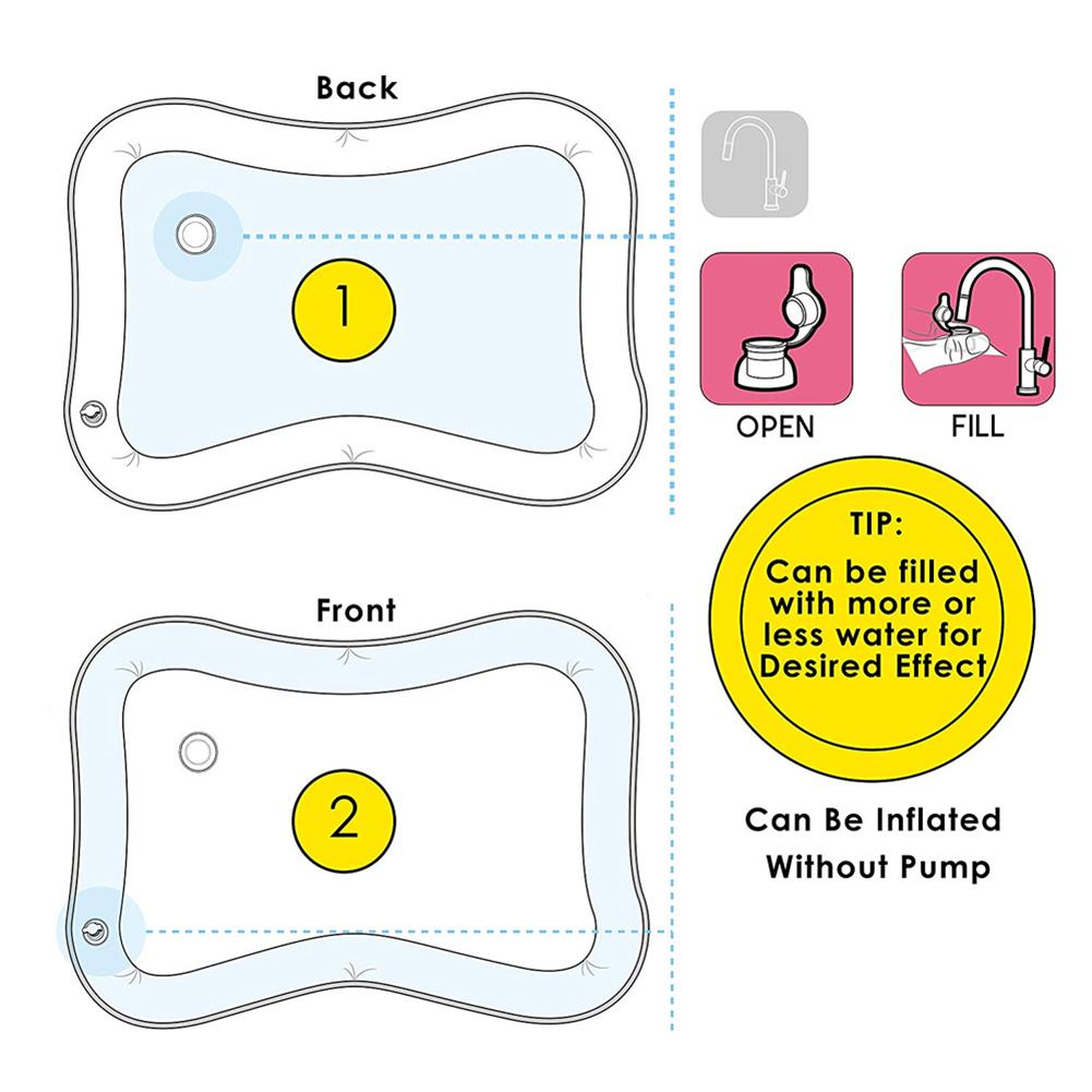 Water Mat Opblaasbare Klopte Pad Kussen Baby Peuter Zomer Opblaasbare Water Mat Voor Baby 'S Veiligheid Kussen Ijs Mat Vroege