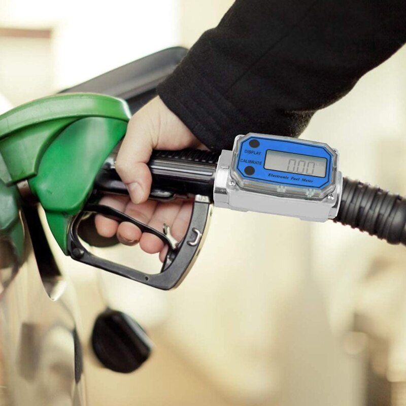 LCD Digital Display Flowmeter 1-inch Digital Turbine Flow Meter Gas Oil Fuel Flowmeter for Gasoline Die sel Kerosene