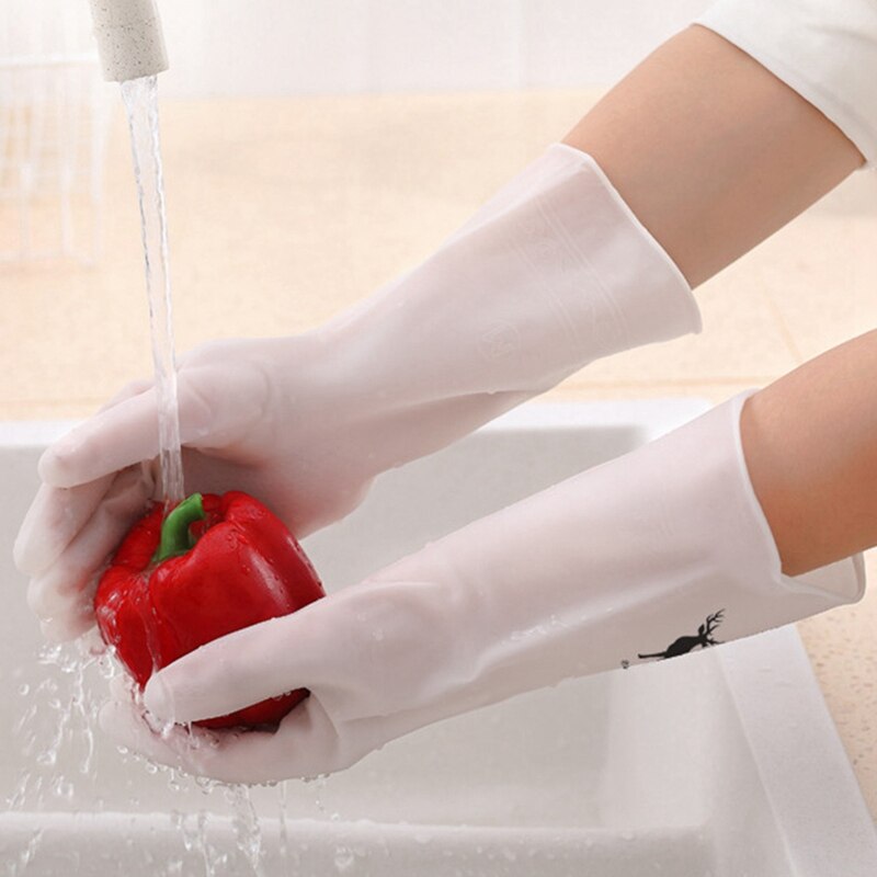 Washing Gloves Women Waterproof Rubber Latex Thin Kitchen Laundry Plastic Cleaning Dishes Household Chores Kitchen Tools