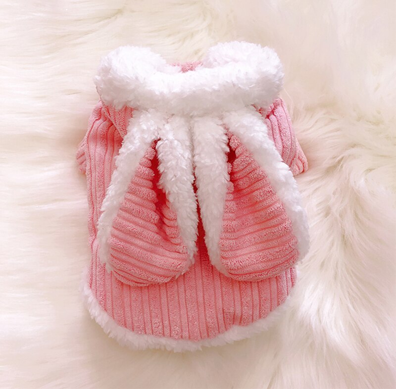 niedlich Hase Kleidung Herbst und Winter Dicke Plus Vlies Warme Kaninchen Kleidung Zwerg Kaninchen Kleine Haustier Kleidung Kleine Haustier Zubehör: 002 / S