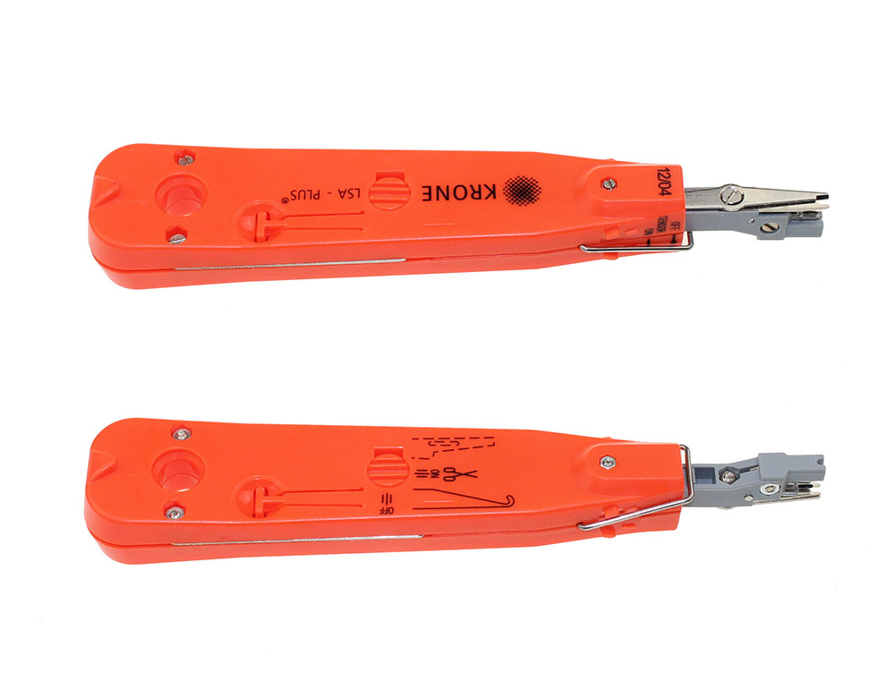 Red krone lsa-plus punch down verktøysett med sensor for telekomtelefon  rj11- leder ethernet-nettverk cat 5 rj45- kabel