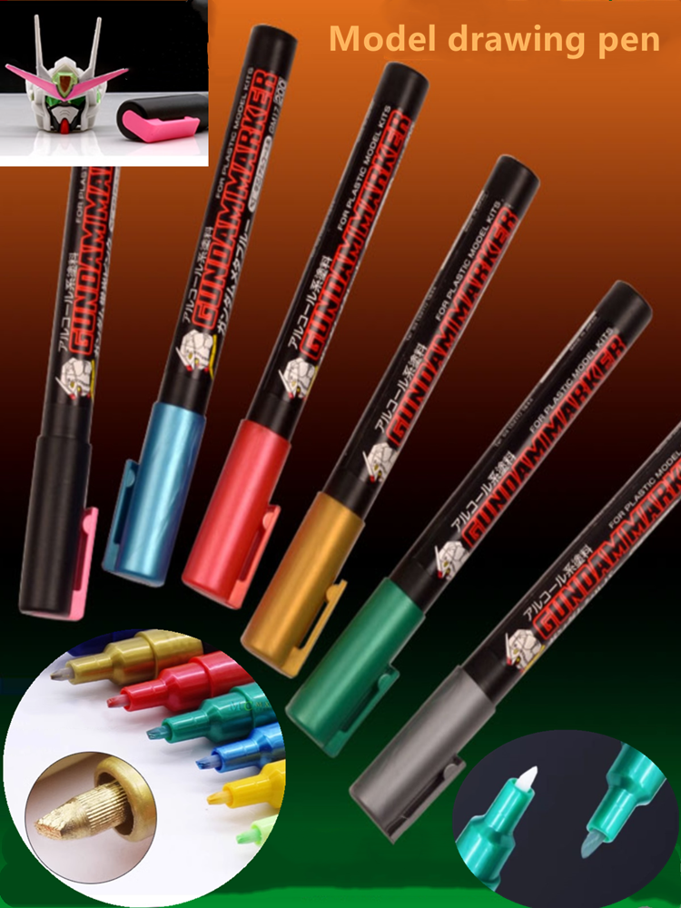 Rotulador de aceite para colorear modelo de Metal/General, suministros de pintura de arte, modelo de mano, bolígrafo de pintura de Color adicional, bolígrafo de dibujo para estudiantes