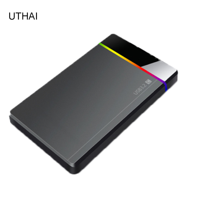2.5 inch Type-C Tool Free Installation Portable Hard Drive Box RGB Cold Indicator Light Suitable For Computers Mobile Phones Etc